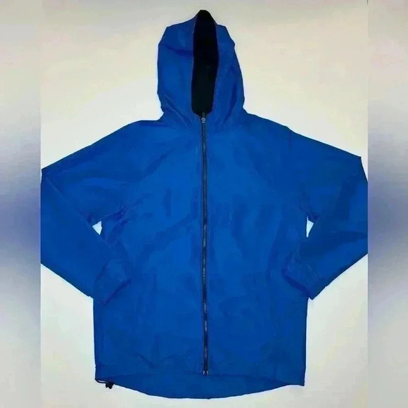Reebok Men’s  Play Dry Full-Zip Track Hooded Jacket Blue 100% Polyester Size- M - Picture 1 of 9